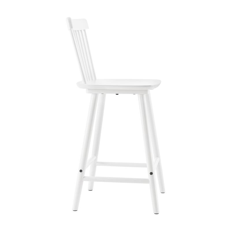 Windsor Counter Height 24 in. Wooden Bar Stools with Spindle Back for Kitchen Island