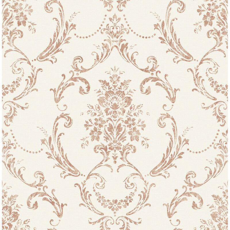 Eunice Brown Linen Wallpaper