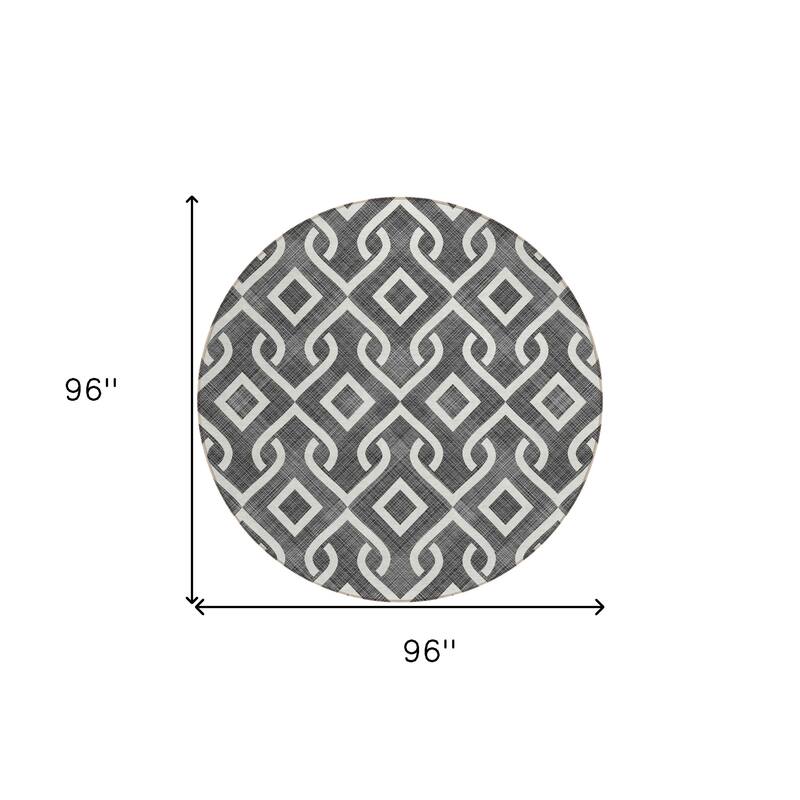 HomeRoots Geometric Transitional Rectangle Outdoor Rug