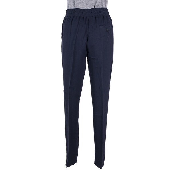 navy tapered trousers womens