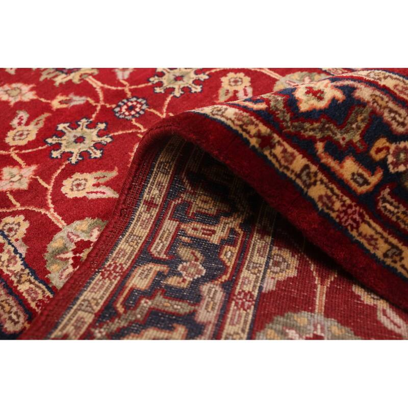 ECARPETGALLERY Hand-knotted Finest Agra Jaipur Red Wool Rug - 2'6 x 11'7