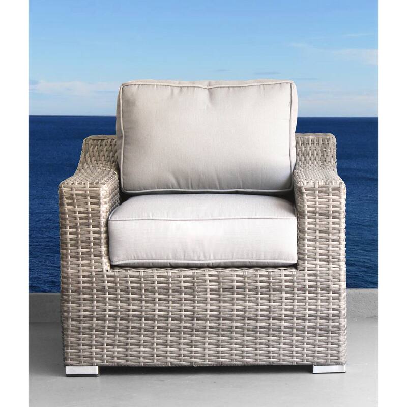 Club Patio Chair with Cushions - Mixed Grey