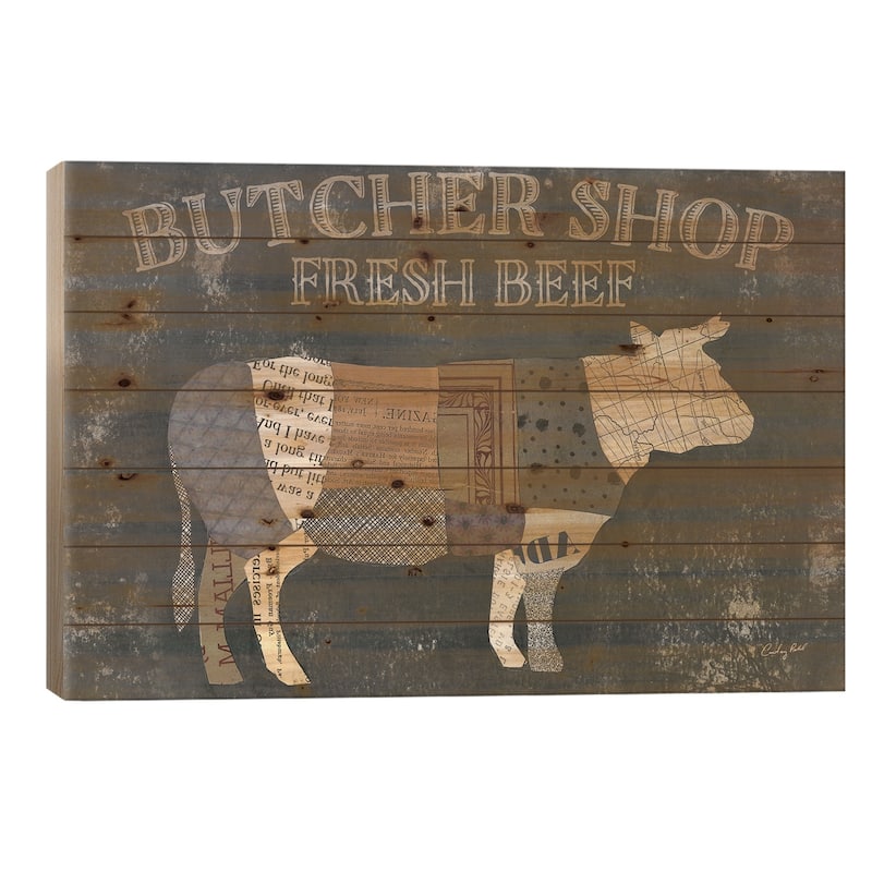 From the Butcher XIII Print On Wood by Courtney Prahl - Multi-Color - 18x26x1.5