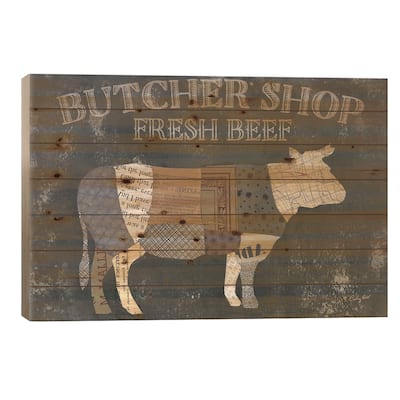 From the Butcher XIII Print On Wood by Courtney Prahl - Multi-Color