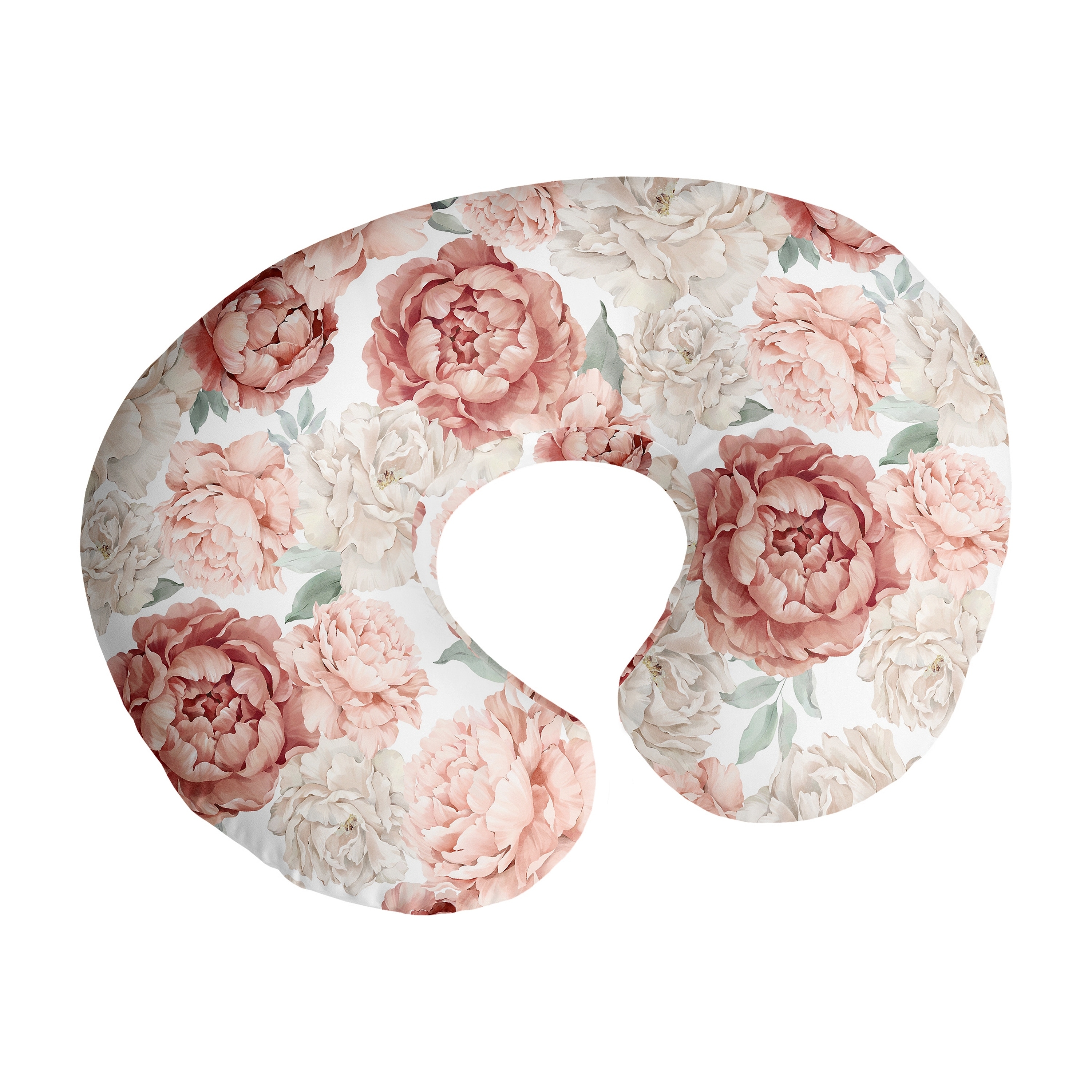 Sweet Jojo Designs Blush Pink Boho Shabby Chic Floral Girl Nursing Breastfeeding Pillow Cover Case Pillow Not Included Bohemian