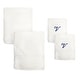 preview thumbnail 6 of 26, Sweet Kids 2-piece White Turkish Cotton Bath and Hand Towel Set with Royal Blue Monogrammed Initial V - White