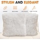 preview thumbnail 58 of 136, Cheer Collection Super Soft Shaggy Long Hair Throw Pillows Set of 2 Plush Accent Cushions