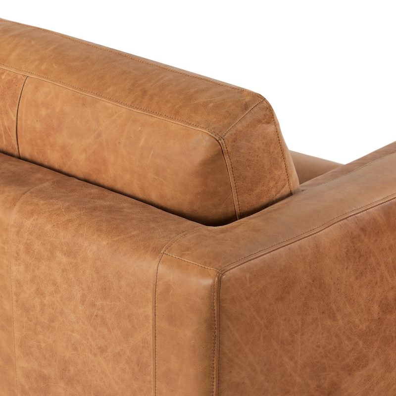 Poly & Bark Napa 72" Apartment Sofa - Full Grain Genuine Italian Leather