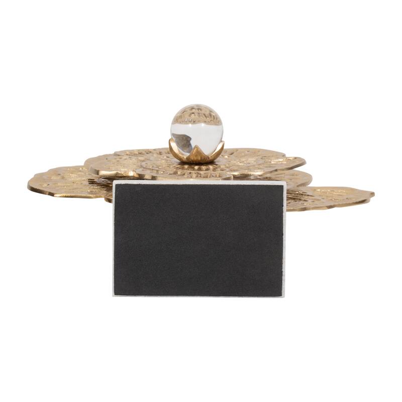 Sagebrook Home Aluminum Salma Gold Flower Statuary - Elegant Decorative Object