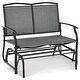 preview thumbnail 18 of 23, Outdoor Backyard and Lawn Iron Patio Rocking Chair Grey