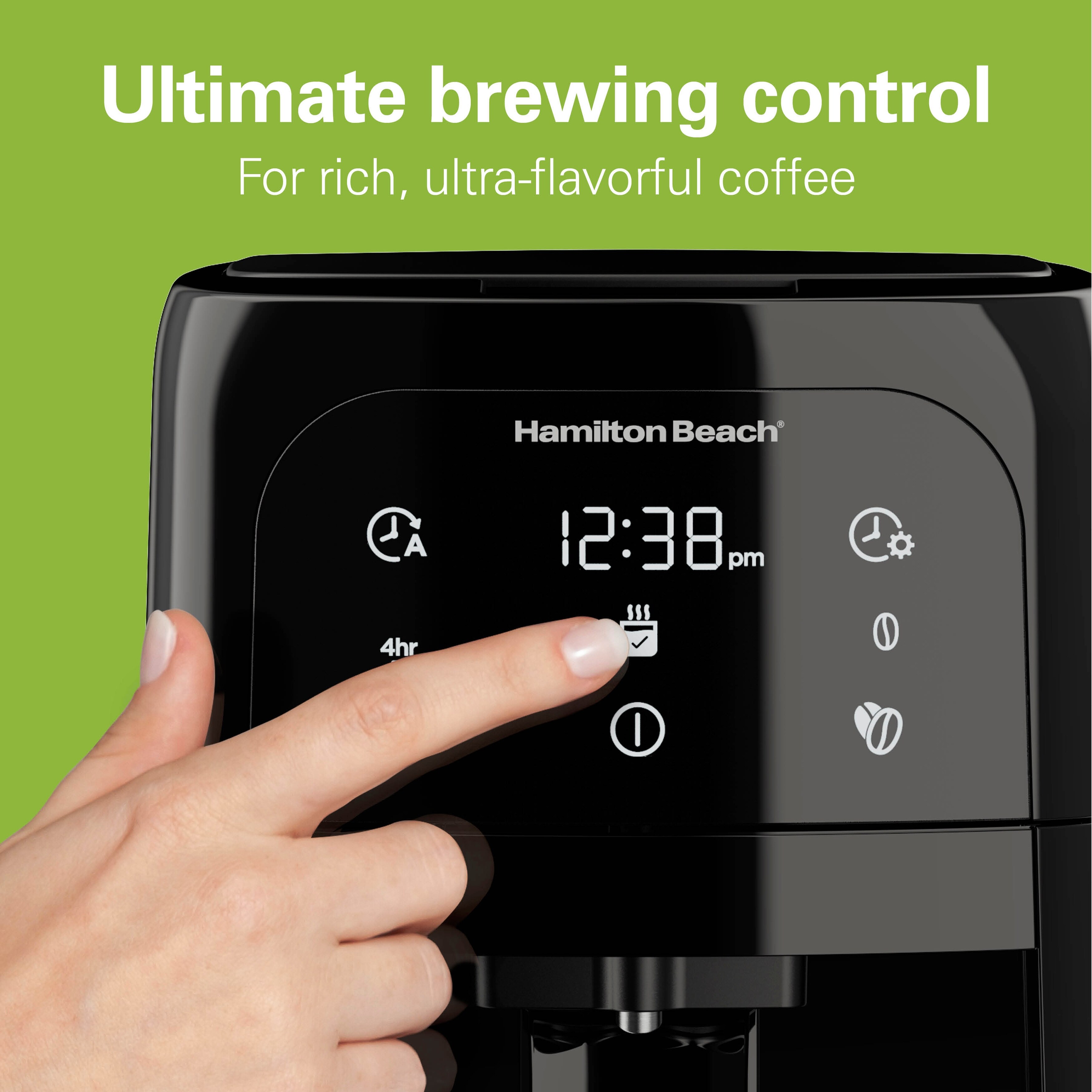 Hamilton Beach One Press Dispensing Coffee Maker 47600 Black