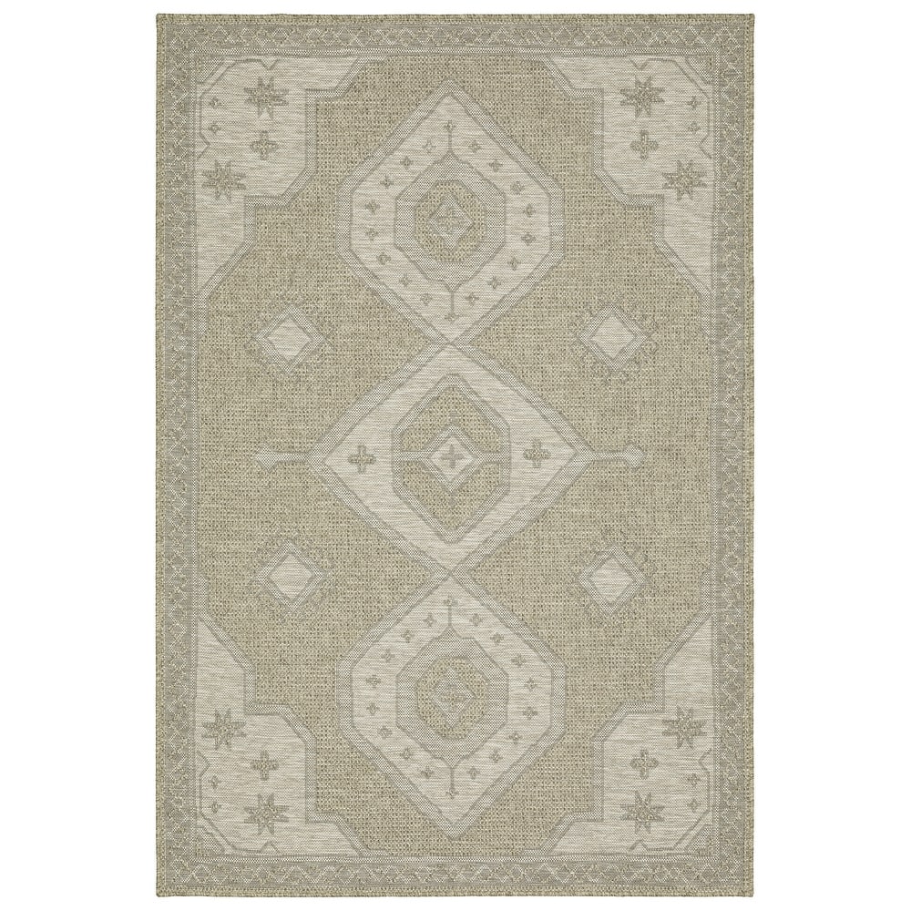 Vista Home Tangelo Boho Medallions Beige/ Black Ultimate Performance Area Rug.