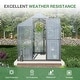 preview thumbnail 22 of 30, Aoodor Polycarbonate Walk-in Greenhouse with Aluminum Frame and Roof Vent