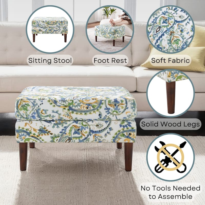 Convenience Concepts Designs4Comfort Marlow Mid Century Ottoman