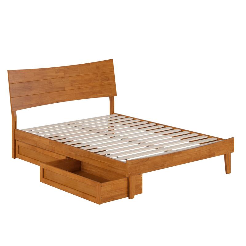 Phoenix Wood Platform Bed with Storage Drawers