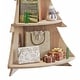 preview thumbnail 6 of 13, Bookshelf 5-Tier Corner Bookshelf, Solid Wood Bookcase - 71.1"