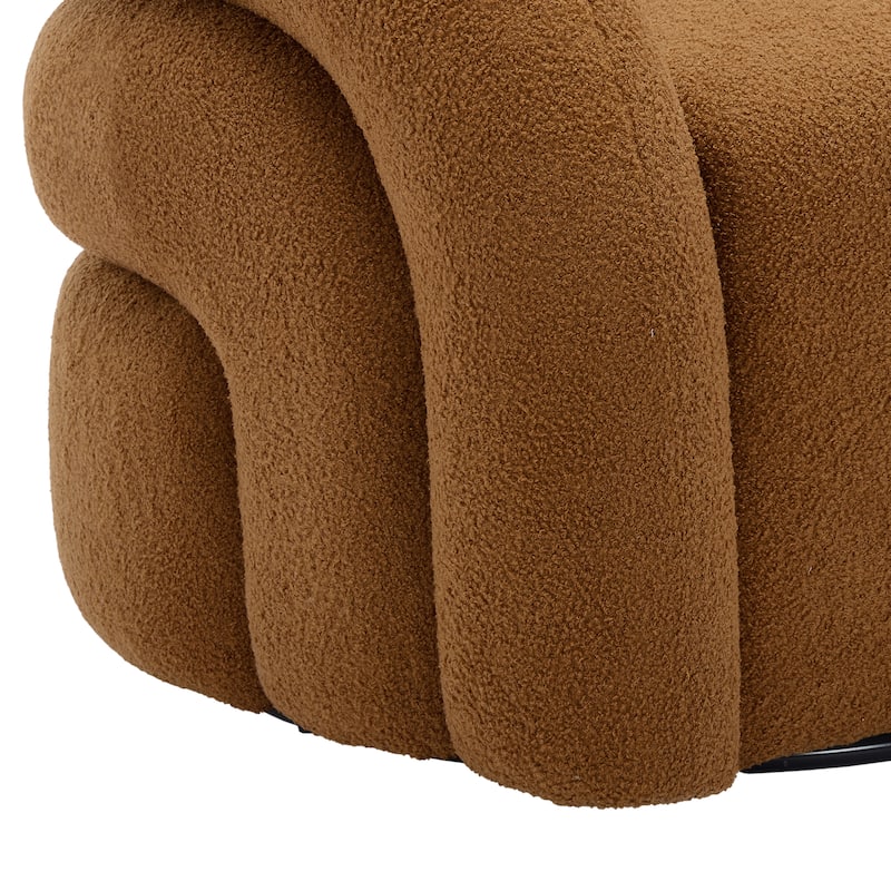 Upholstered Swivel Barrel Accent Chair Set of 2