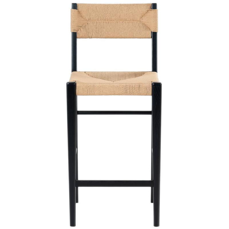 SAFAVIEH Couture Cody Rattan Counter Stool - 17"W x 20"D x 39"H