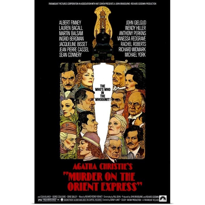 "Murder on the Orient Express (1974)" Poster Print - Multi