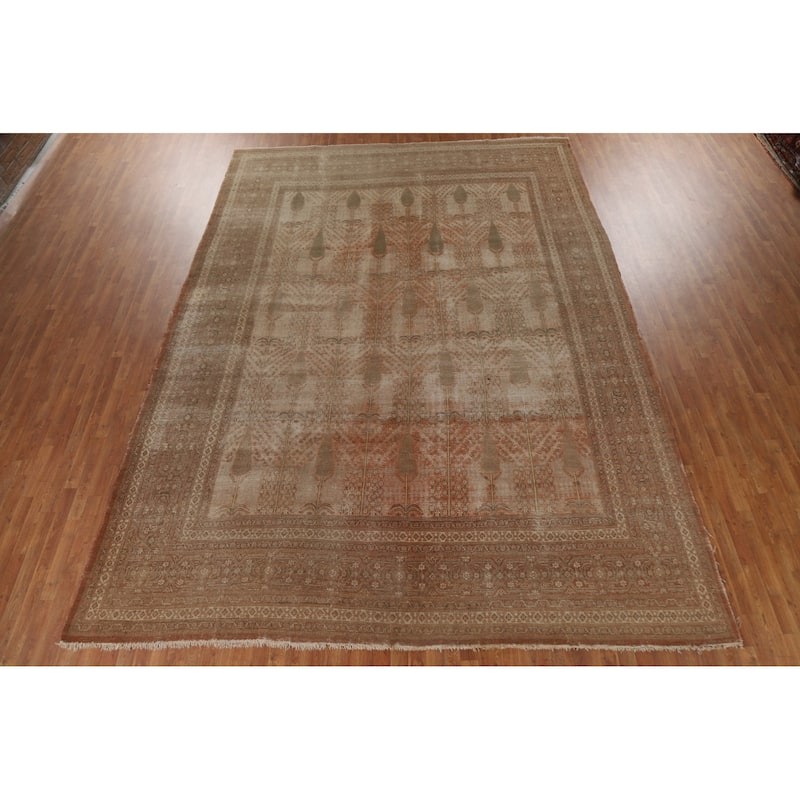 Pre-1900 Antique Tabriz Haj Jalili Persian Rug Handmade Wool Carpet - 10'11"x 14'8"