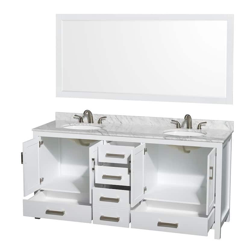 Wyndham Collection WCS141472DUNOM70 Sheffield 72" Free Standing Double