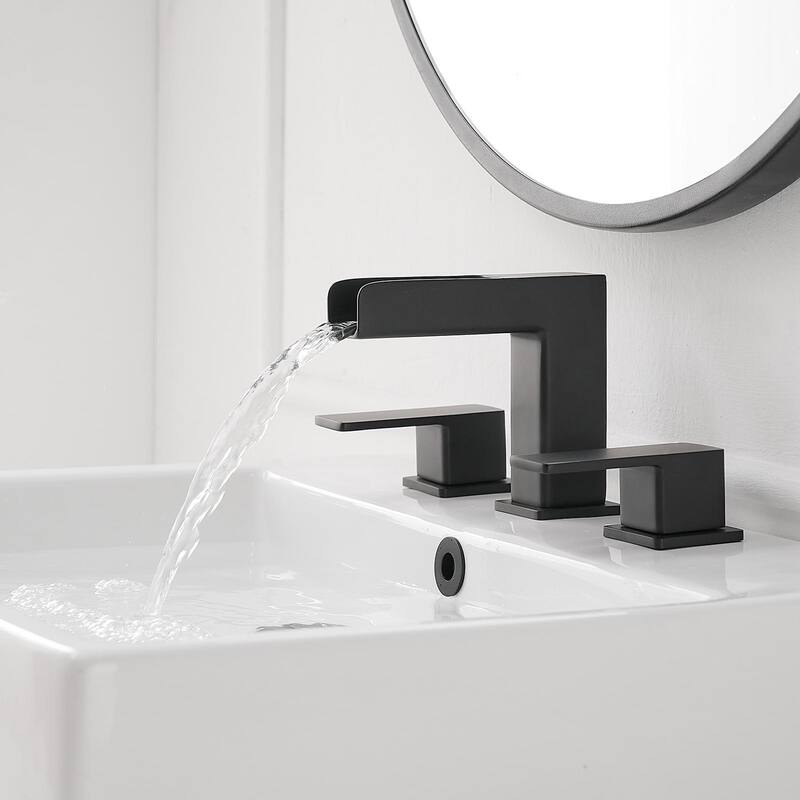 8 in. Widespread Double Handle Bathroom Faucet Set 3-Holes
