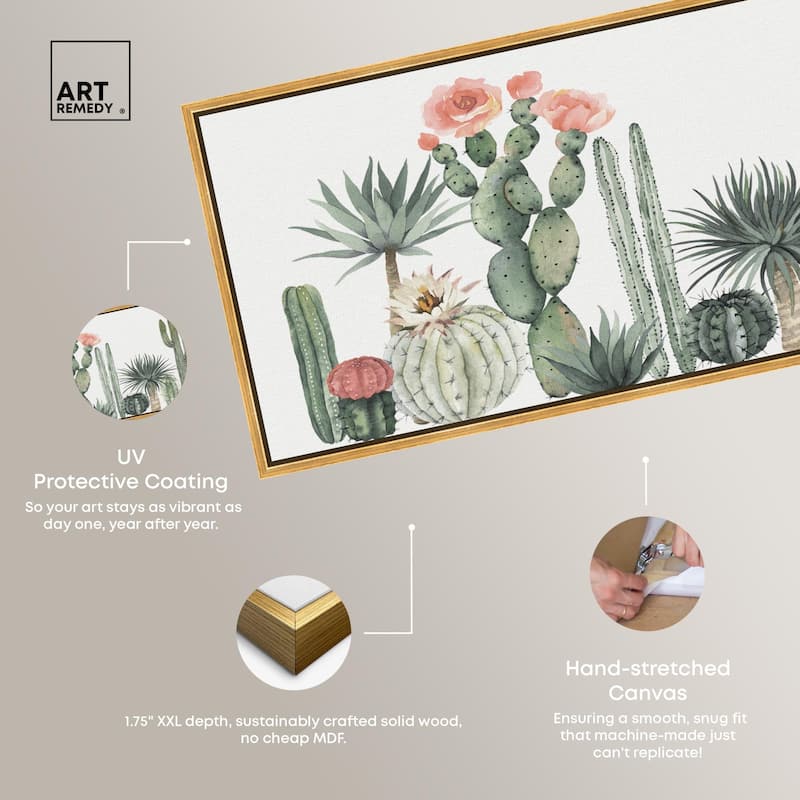 Cactus Over Doors Panoramic Canvas by Art Remedy
