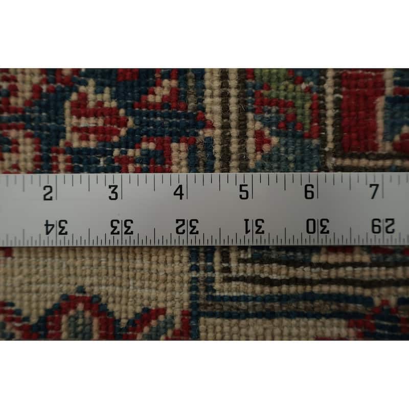 Hand Knotted Oriental 100% Wool Carpet Traditional Geometric Red Kazak Area Rug - 6' 0'' X 4' 0''