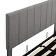 preview thumbnail 9 of 10, Full Size Upholstered Platform Bed with a Hydraulic Storage System, Gray