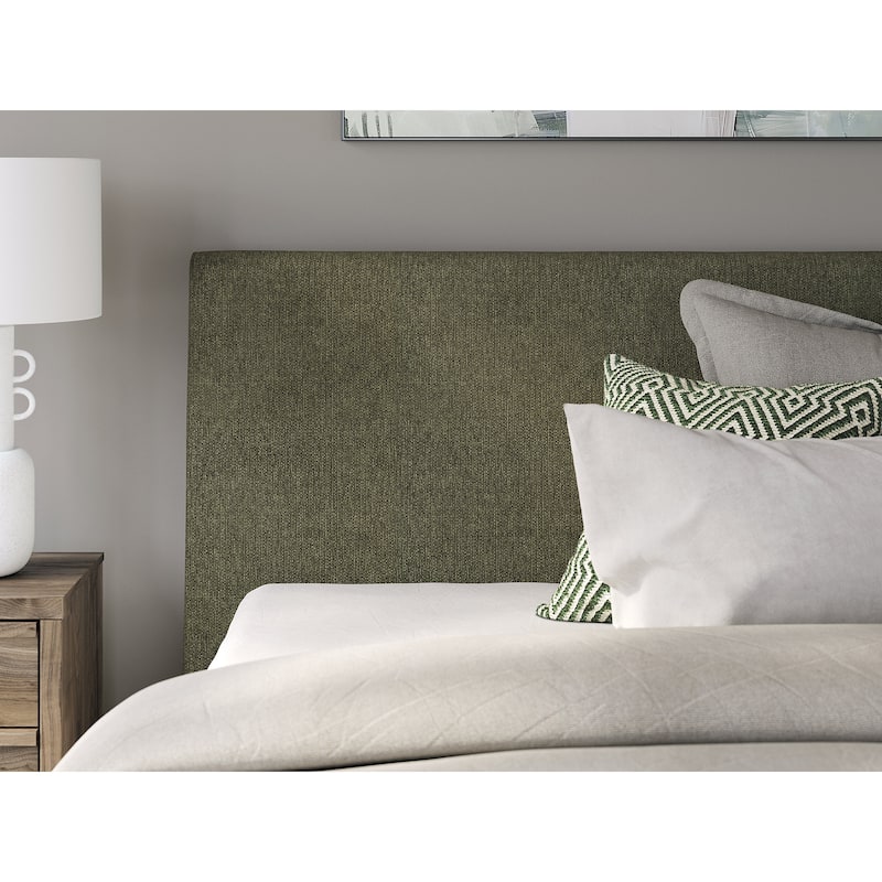 Signature Design by Ashley Zadilyn Sage Green Upholstered Bed with Roll Slats