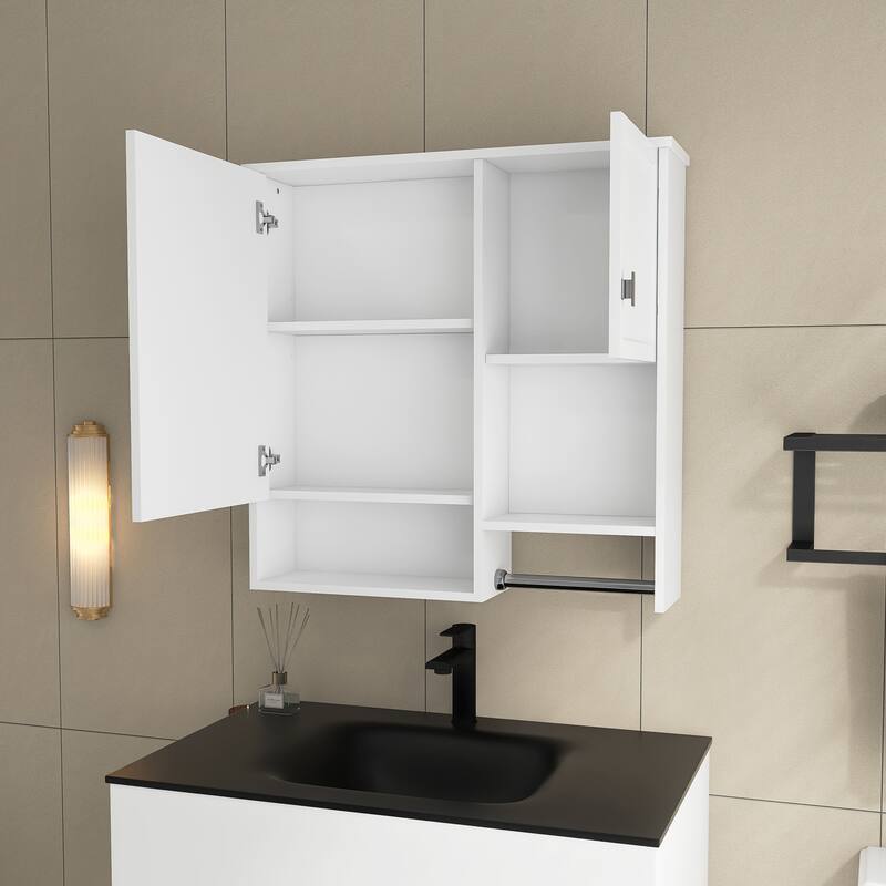 29'' x 28'' Modern Wall Mounted Medicine Cabinet with Mirror - 30" x 7"