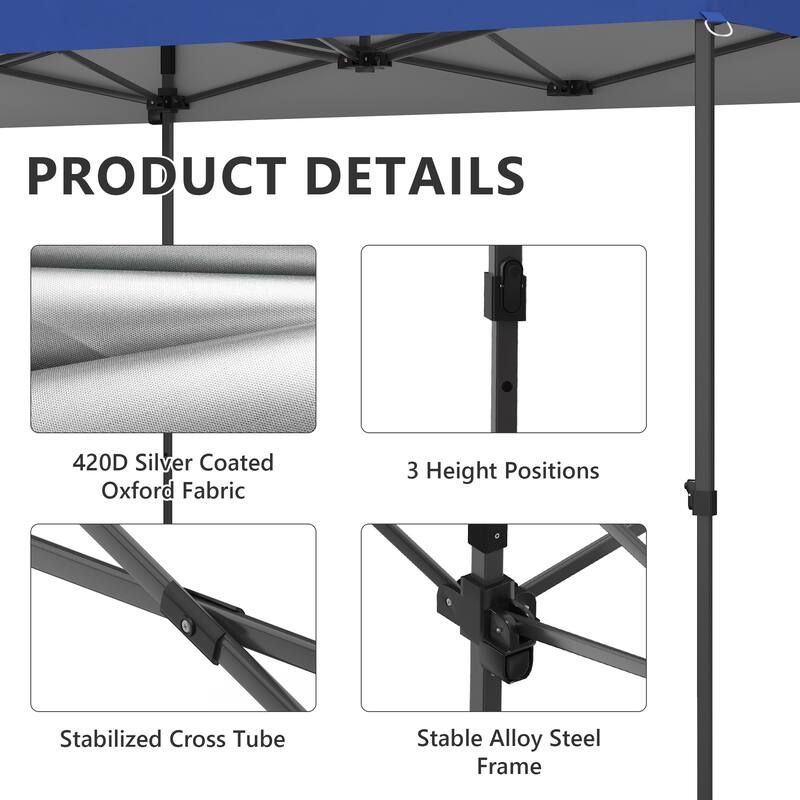 Ainfox 10x20 Heavy Duty Pop up Canopy Tent,Outdoor Shade Instant Folding Event Gazebo with Wheeled Bag