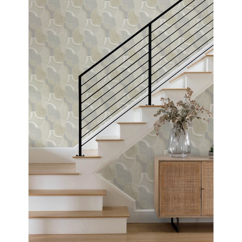 A-Street Prints Hollace Honey Geometric Wallpaper