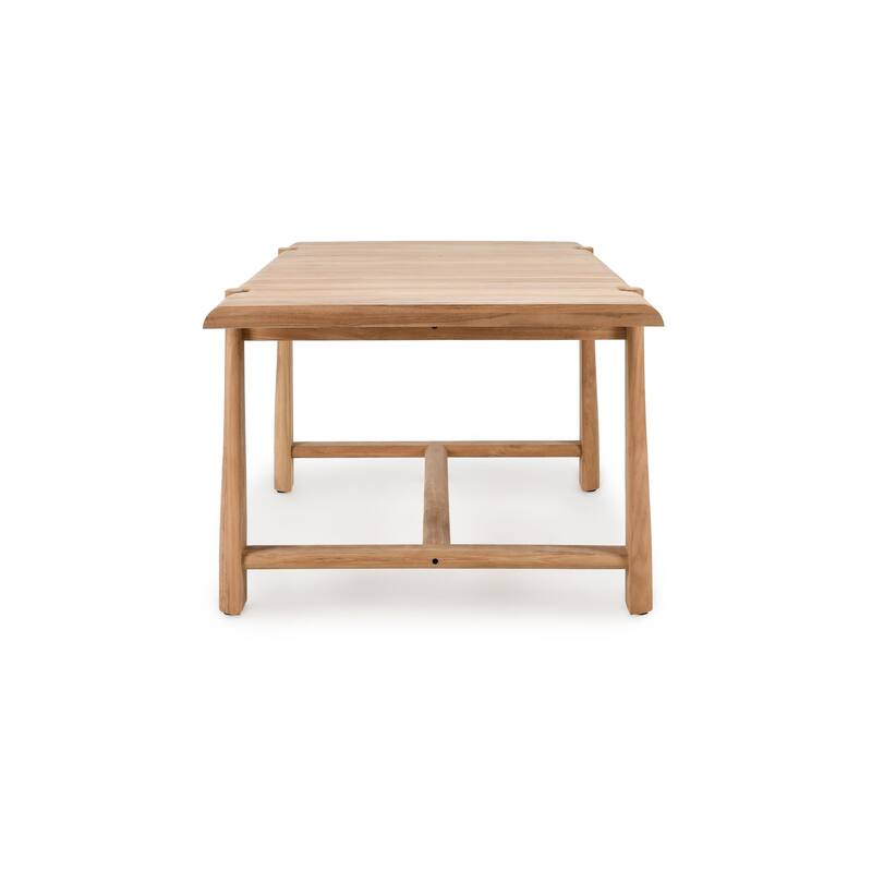 Classic Home Aston 94" Outdoor Dining Table Natural Finish