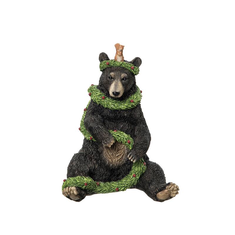 Black Bear Christmas and Holiday Figure Figurine