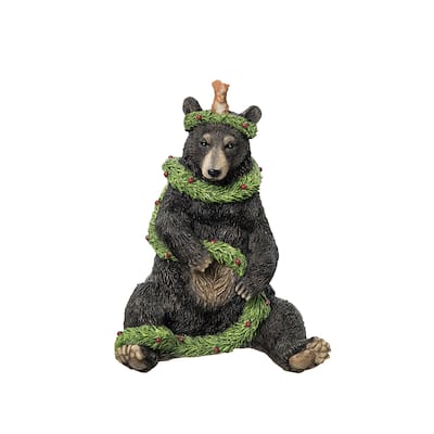 Black Bear Christmas and Holiday Figure Figurine