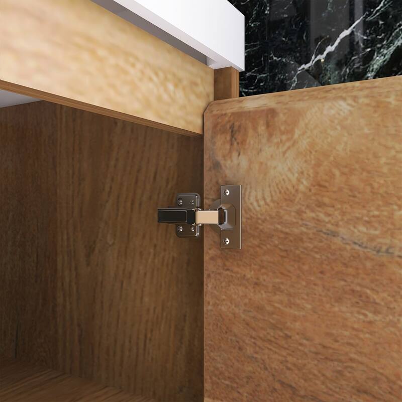 Floating Bathroom Vanity with Integrated Resin Top