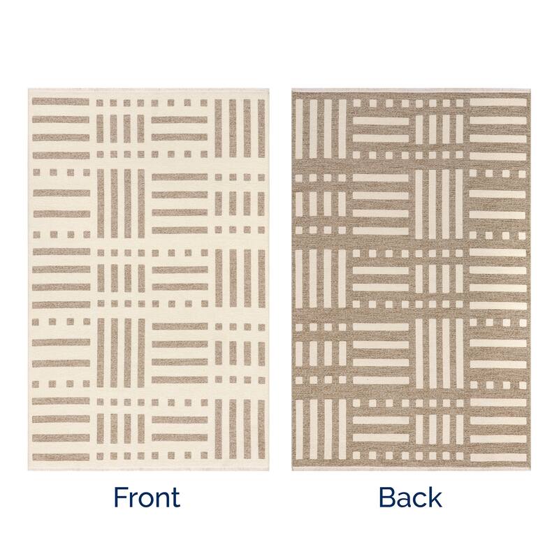 Nuloom Mina SuperiorWash Modern Stripes Reversible Machine Washable Area Rug