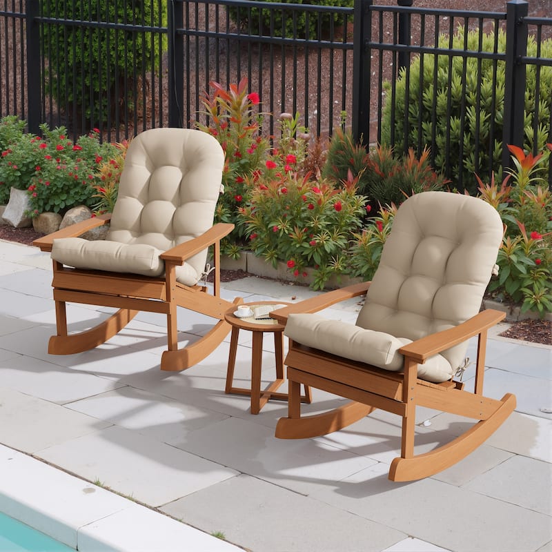Outdoor Patio Adirondack Rocking Chair Cushions Thickened Chair Pad with Sunbrella
