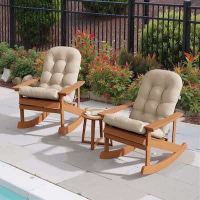 Outdoor Patio Adirondack Rocking Chair Cushions Thickened Chair Pad with Sunbrella