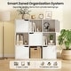 preview thumbnail 6 of 7, Gymax 9-Cube Storage Organizer w/ 5 Doors Wooden Storage Cabinet & - See Details