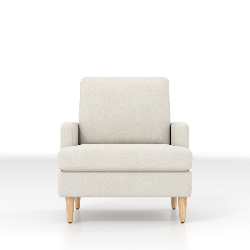 set of 1 Accent Chair for Bedroom Living Room with Wood Legs