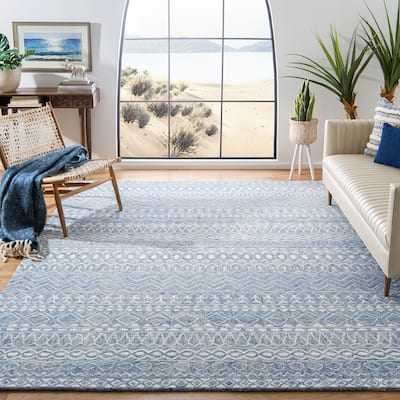 blue area rug