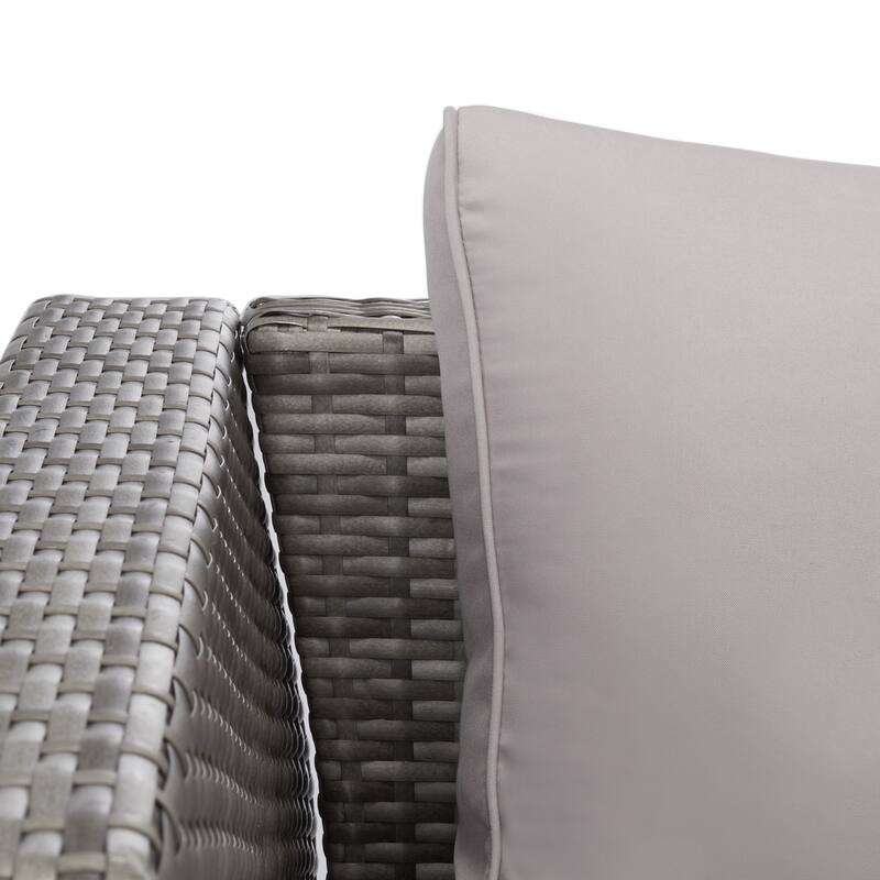 SAFAVIEH Helga Outdoor 4-Piece Conversation Patio Set with Storage - 57"W x 31"D x 26"H