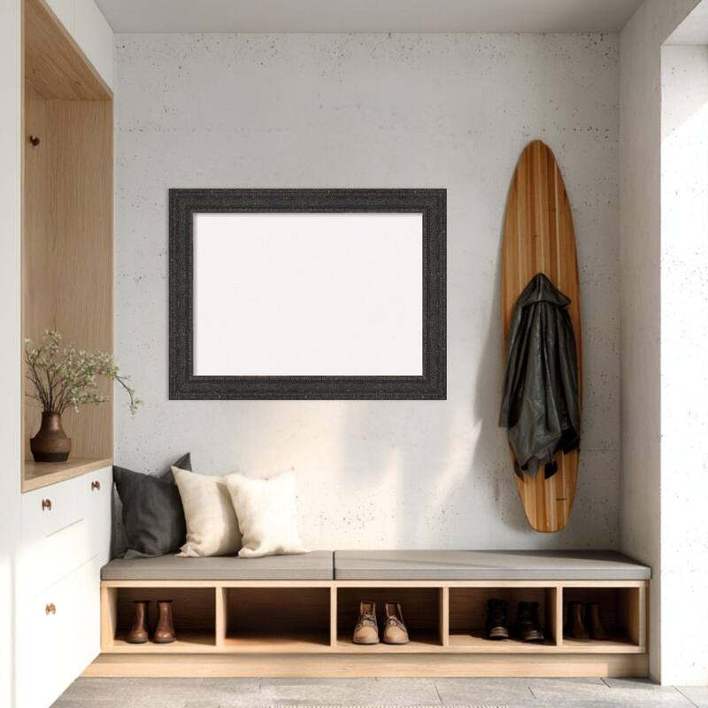 Attic Aged Black Wood Framed Cork Board - Bulletin Board, Organization Board, Pin Board