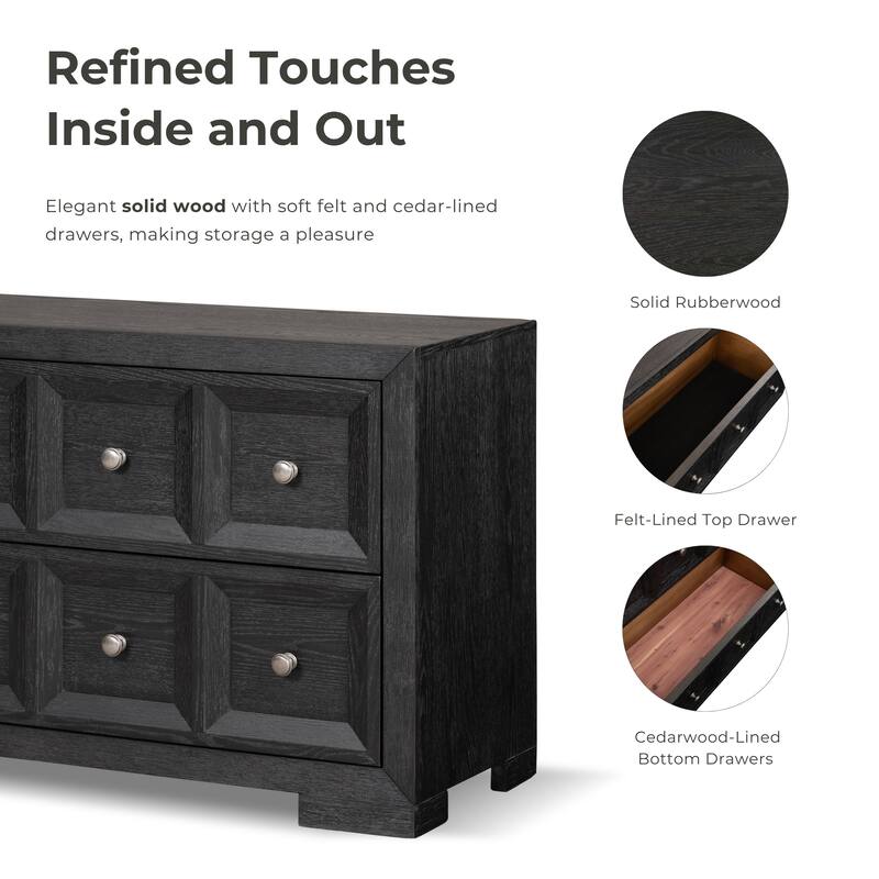 Furniture of America Durem Modern Solid Wood 3-Piece Bedroom Storage Set