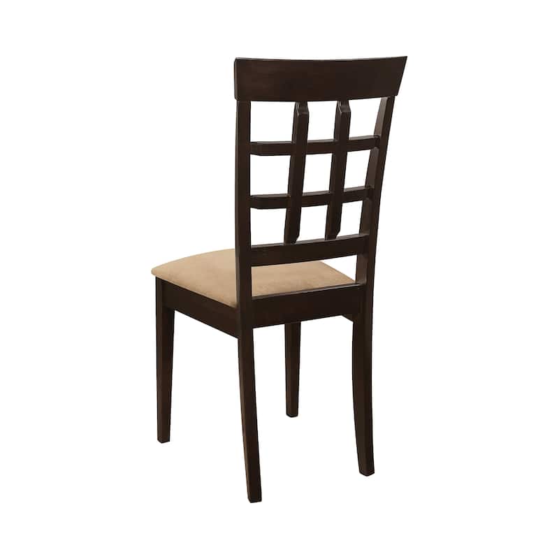 Hazelton Beige and Cappuccino Padded Seat Dining Chairs (Set of 6)