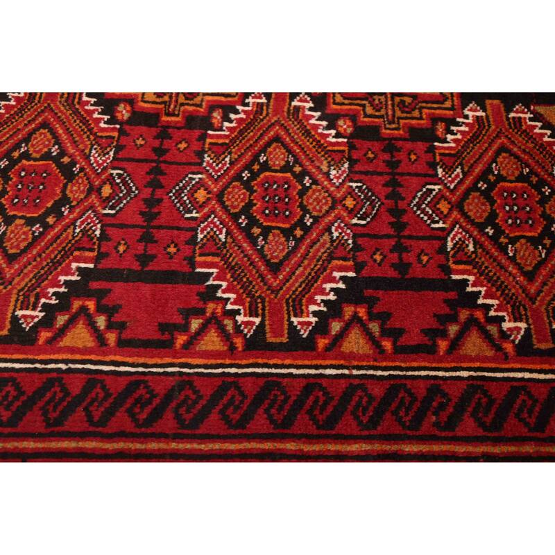 ECARPETGALLERY Hand-knotted Teimani Red Wool Rug - 3'5 x 6'11