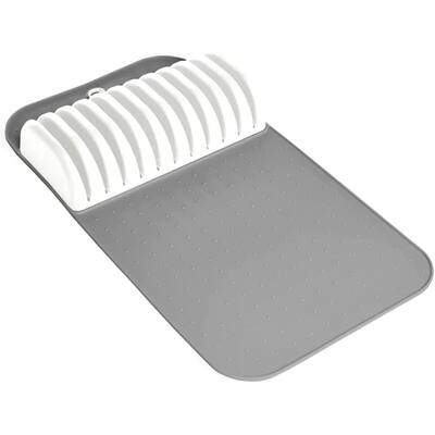 Classic Large Knife Mat, Soft-Grip and Non-Slip Drawer Organizer, Grey