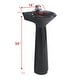 preview thumbnail 4 of 6, Renovators Supply Black Bathroom Small Pedestal Sink Vitreous China